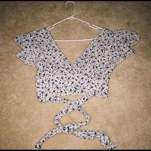F21 floral crop top